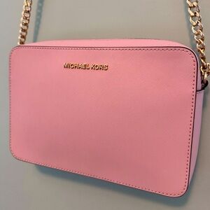 Pink Michael Kors Crossbody Shoulder Bag Purse
